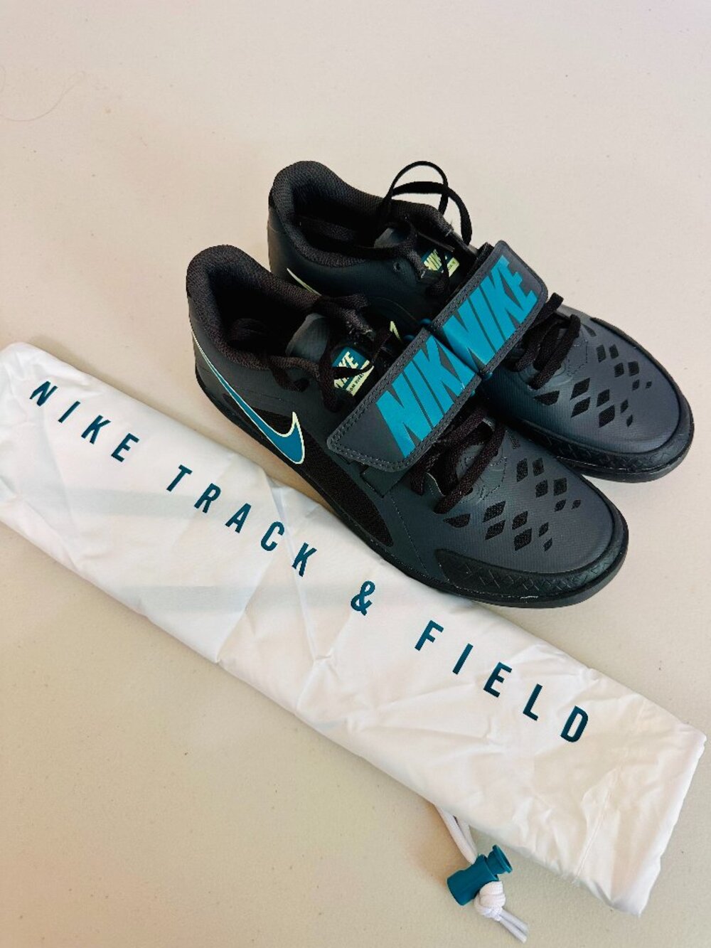 NEW NIKE  ZOOM RIVAL SD 2 THROWING TRACK & FIELD BLACK/GREEN FZ9665-001 SIZE 7